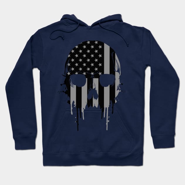 American Flag Skull Hoodie by American Heritage